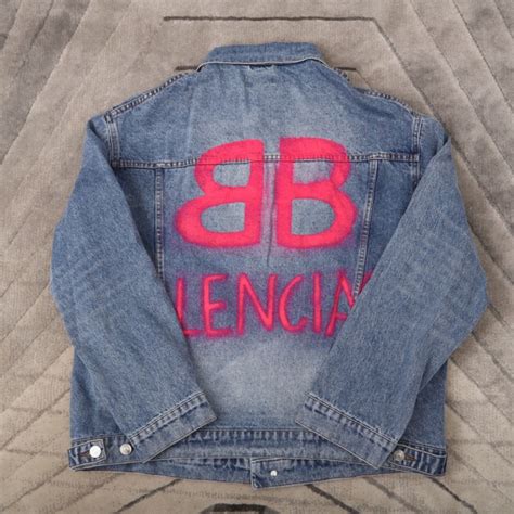 balenciaga replica denim jacket|balenciaga denim jacket women us.